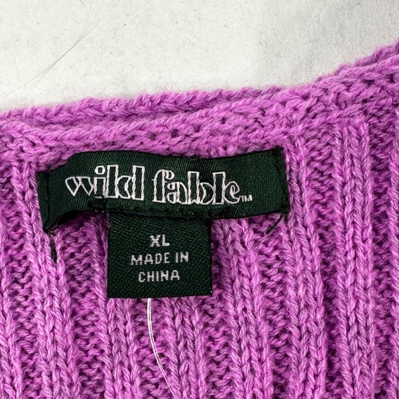 Wild Fable Women's Size XL Pull Over Crop Sweater Purple New With Tags - Picture 4 of 15